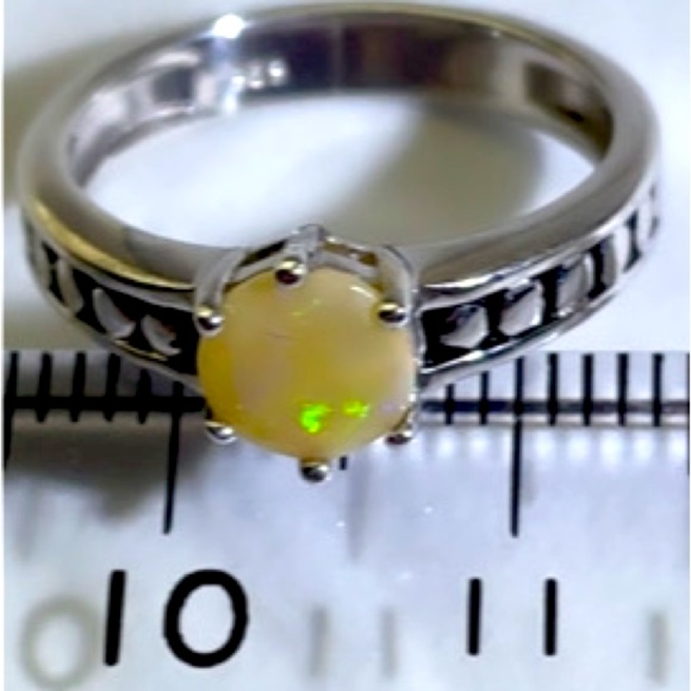 Genuine Opal Beautiful Play of Colors 14k over .925K SS Bali